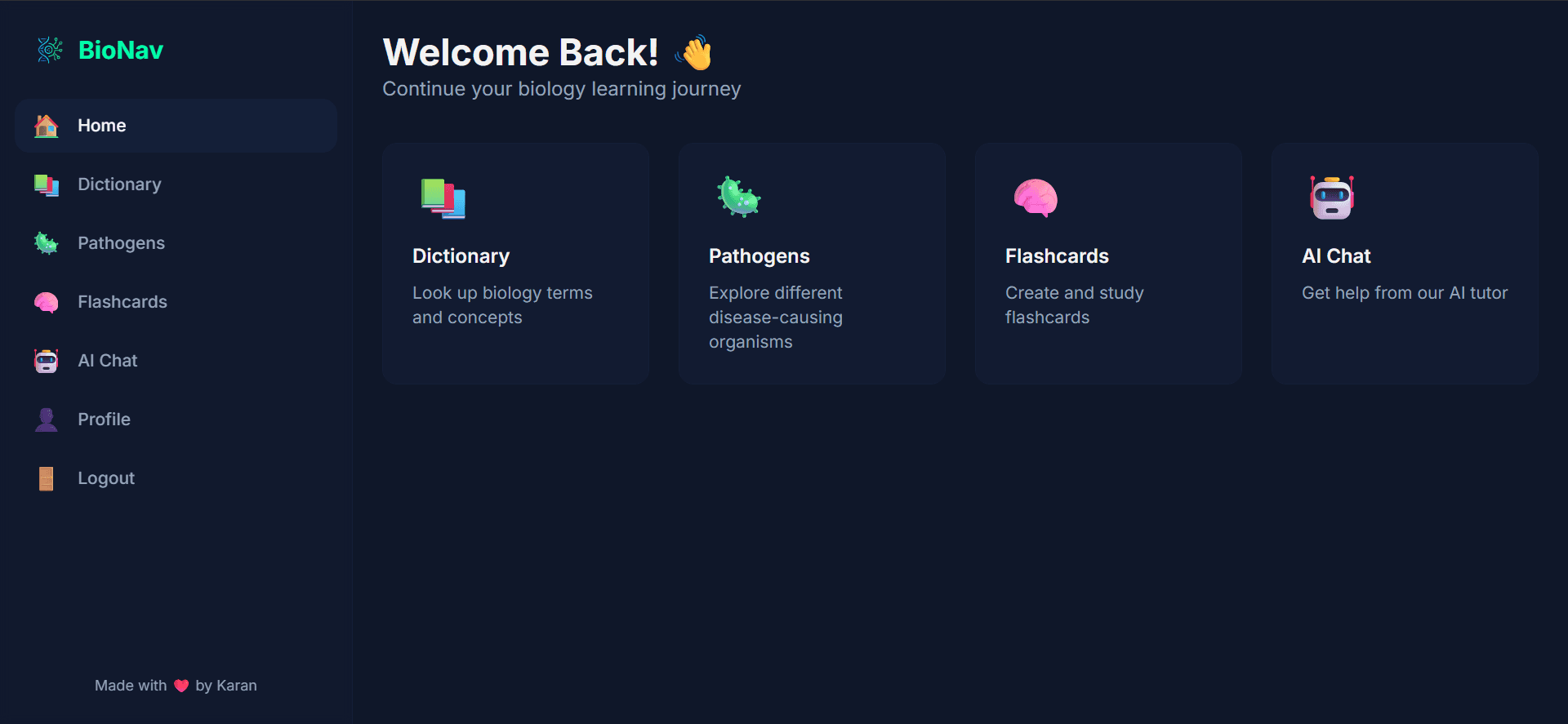 BioNav Dashboard Preview